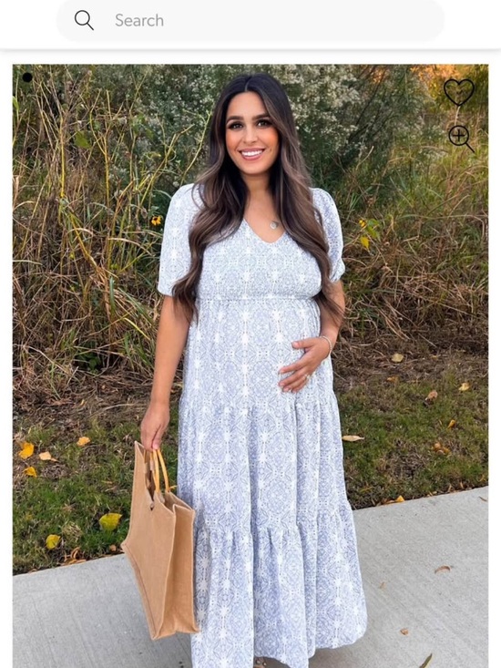 Pinkblush Dresses & Skirts - Pinkblush Light Blue Printed Maternity Dress